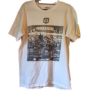 Supreme Rare Early Release White Tee Suprema City Print Vintage Style Men’s M